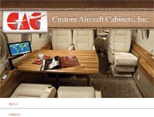 Tablet Screenshot of customaircraftcabinets.com